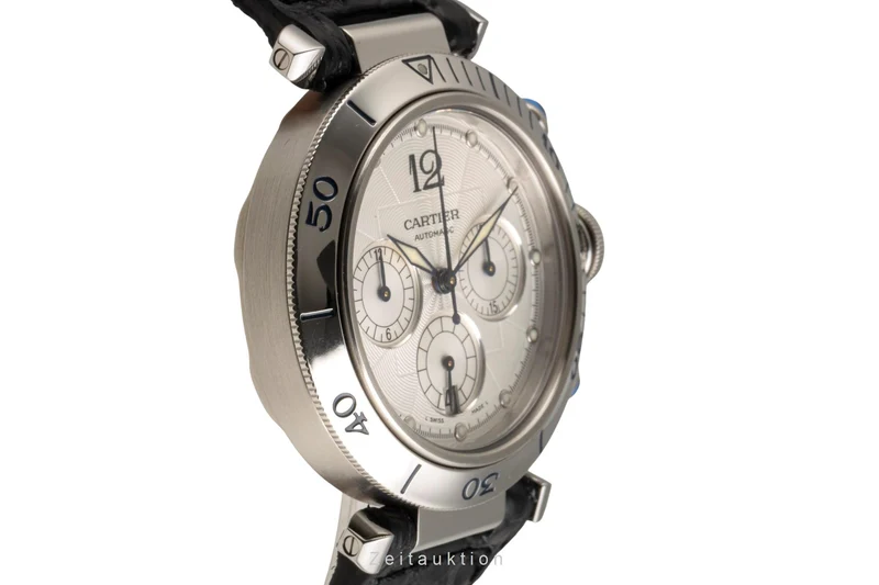 Cartier Pasha chronograph steel automatic men's watch W3103055, 2113 [2305650]