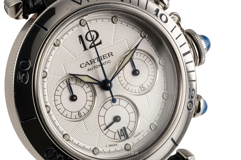 Cartier Pasha chronograph steel automatic men's watch W3103055, 2113 [2305650]