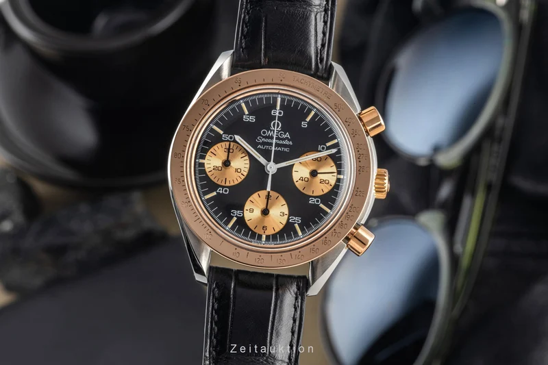 Omega Speedmaster chronograph steel / gold automatic men's watch 175.0033 LP: 8000EUR [2305254]