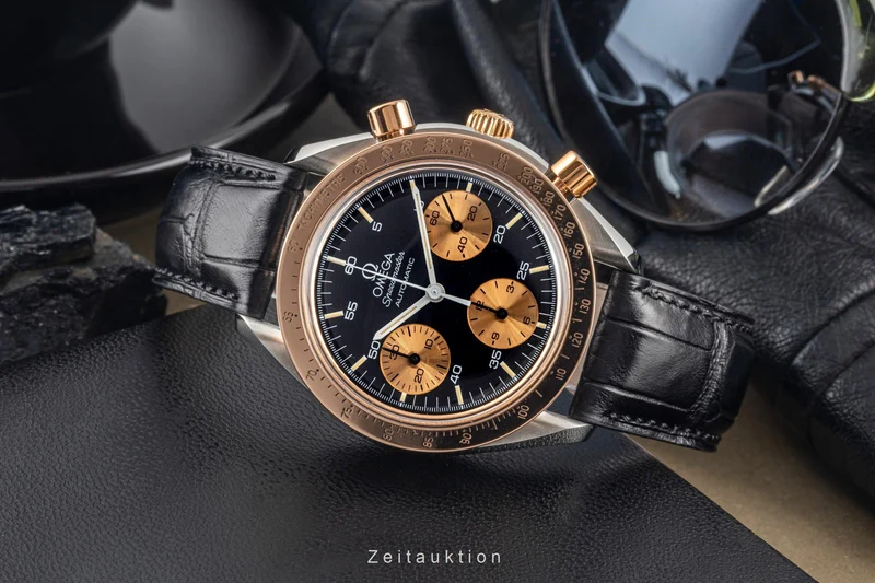 Omega Speedmaster chronograph steel / gold automatic men's watch 175.0033 LP: 8000EUR [2305254]