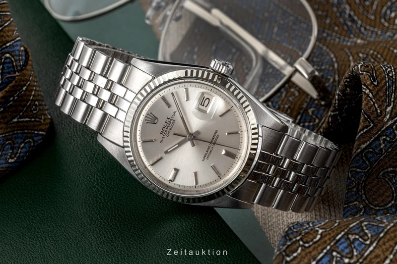 Rolex Datejust steel / white gold automatic men's watch 1601 LP: 8750EUR [2301540]