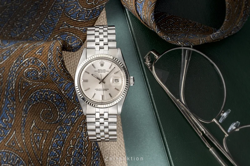 Rolex Datejust steel / white gold automatic men's watch 1601 LP: 8750EUR [2301540]