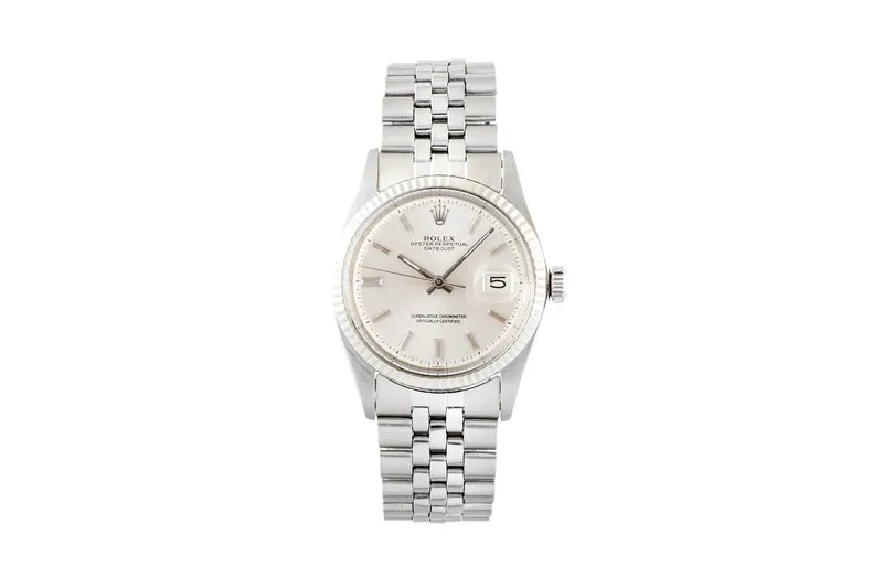 Rolex Datejust steel / white gold automatic men's watch 1601 LP: 8750EUR [2301540]