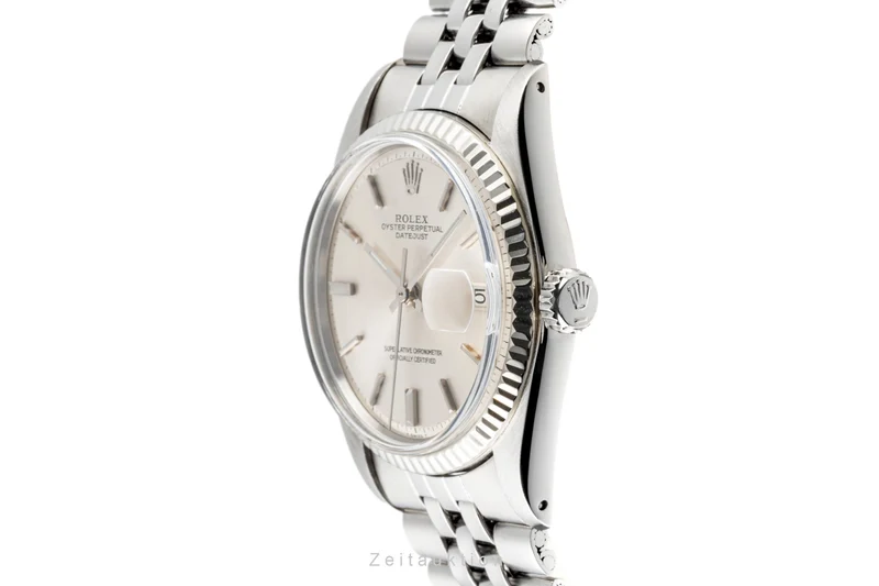 Rolex Datejust steel / white gold automatic men's watch 1601 LP: 8750EUR [2301540]
