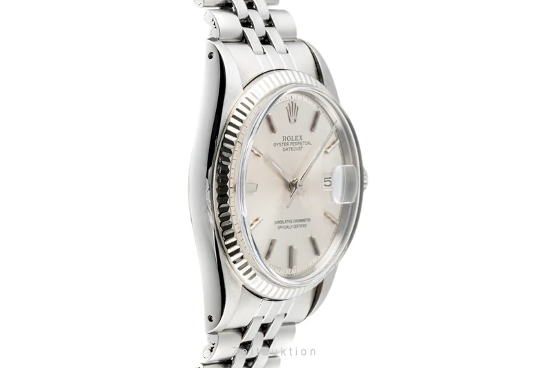 Rolex Datejust steel / white gold automatic men's watch 1601 LP: 8750EUR [2301540]