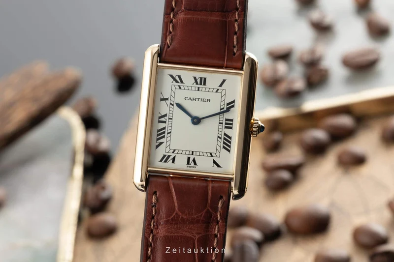 Cartier Tank 18 ct gold quartz men's watch 88105 LP: 11000EUR [2403162]