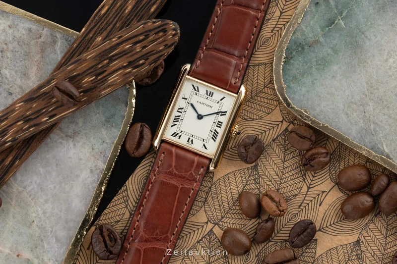 Cartier Tank 18 ct gold quartz men's watch 88105 LP: 11000EUR [2403162]