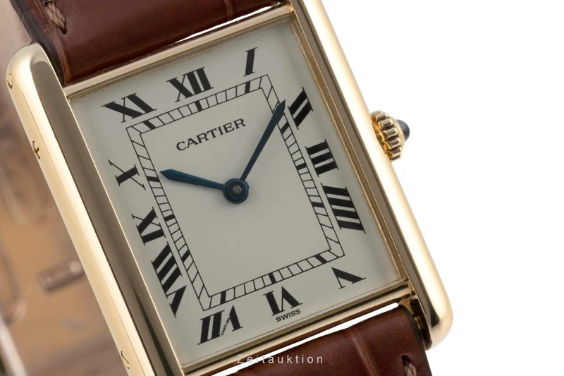 Cartier Tank 18 ct gold quartz men's watch 88105 LP: 11000EUR [2403162]