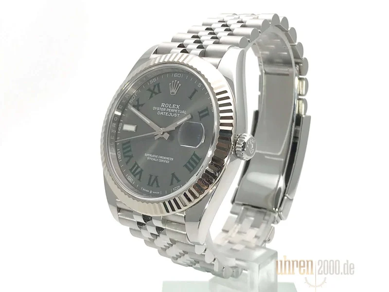Rolex Datejust 41 Ref. 126334 Rhodium Römisch Jubile-Band aus 2018