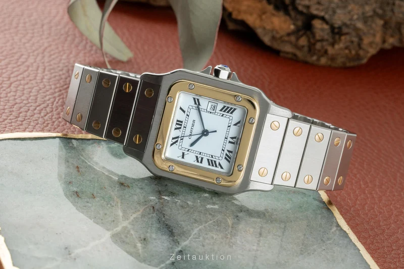 Cartier Santos steel / gold automatic men's watch 2961 [2401403]