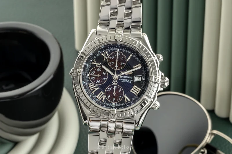 Breitling Crosswind chronograph steel automatic men's watch A13355 LP: 7900EUR [2401379]