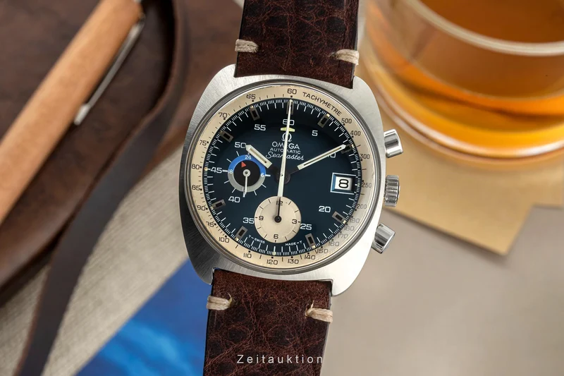 Omega Seamaster chronograph steel automatic men's watch ST 176.007 Vintage [2401329]