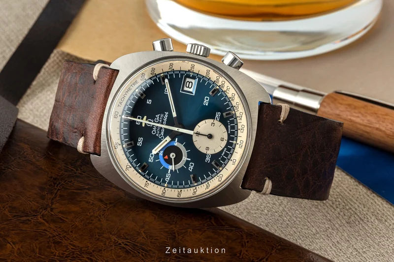 Omega Seamaster chronograph steel automatic men's watch ST 176.007 Vintage [2401329]