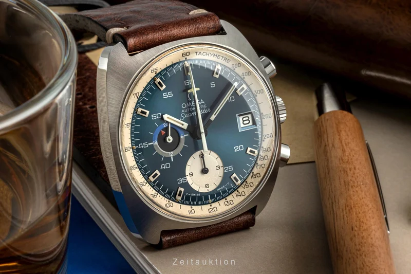 Omega Seamaster chronograph steel automatic men's watch ST 176.007 Vintage [2401329]