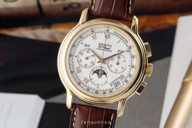 Zenith El Primero chronograph 18 ct gold automatic men's watch 30.0240.410 [2400176]