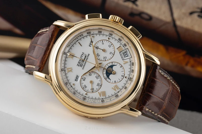 Zenith El Primero chronograph 18 ct gold automatic men's watch 30.0240.410 [2400176]