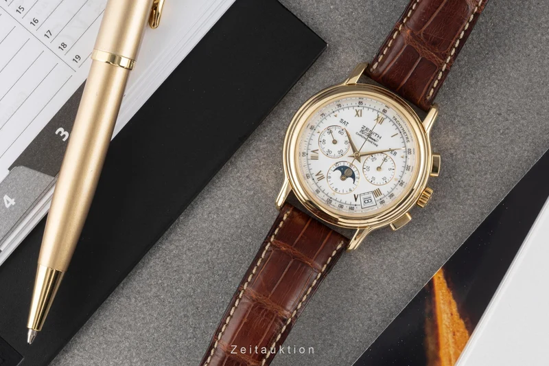 Zenith El Primero chronograph 18 ct gold automatic men's watch 30.0240.410 [2400176]
