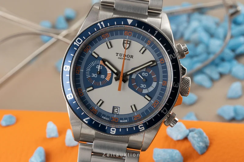 Tudor Heritage chronograph steel automatic men's watch 70330B LP: 5550EUR [2400127]