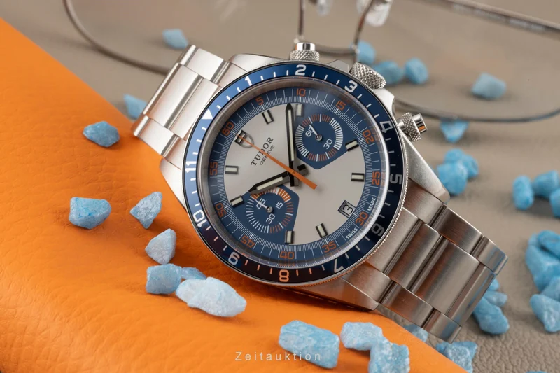 Tudor Heritage chronograph steel automatic men's watch 70330B LP: 5550EUR [2400127]