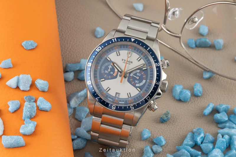 Tudor Heritage chronograph steel automatic men's watch 70330B LP: 5550EUR [2400127]
