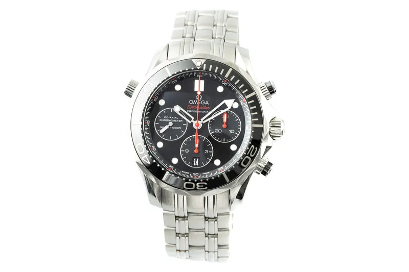 Omega Seamaster chronograph steel automatic men's watch 212.30.44.50.01.001 LP: 5100EUR [2200392]