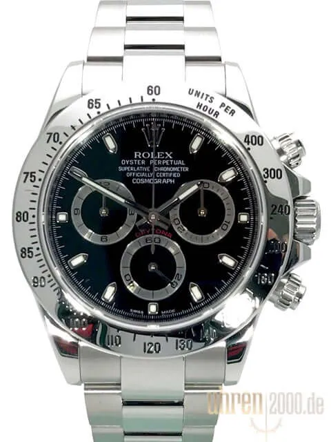 Rolex Daytona Edelstahl 116520 Schwarz aus 2012 G-Serie