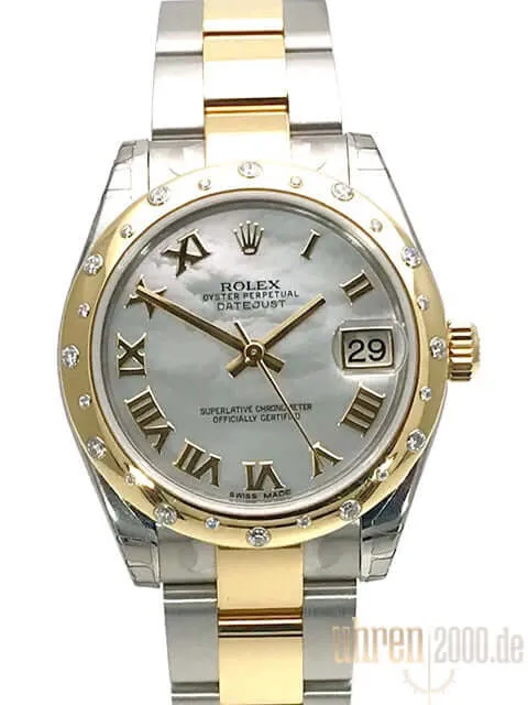 Rolex Datejust 31 Diamant Lünette 178343 Perlmutt Römisch