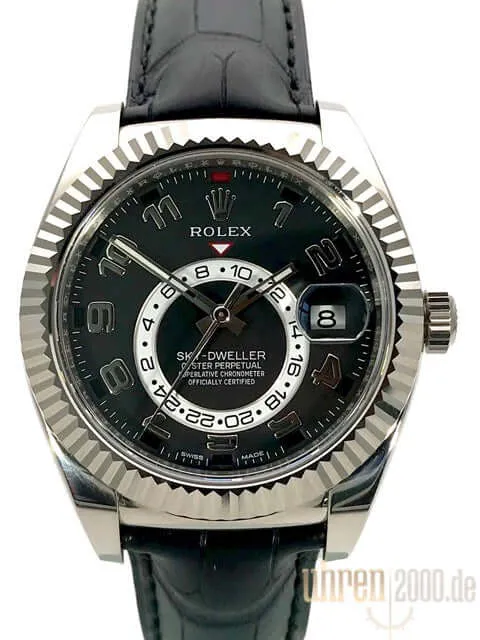 Rolex Sky-Dweller Weißgold 326139 Schwarz LC100 aus 2014