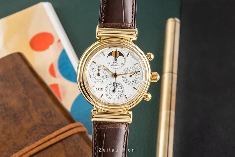 IWC Da Vinci chronograph 18 ct gold automatic men's watch 3750 VP: 41500EUR [2300006]