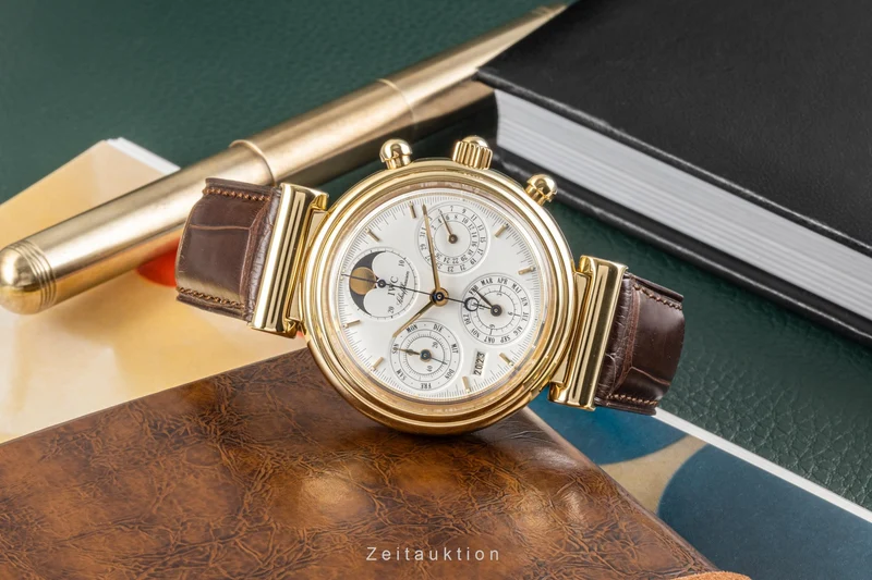IWC Da Vinci chronograph 18 ct gold automatic men's watch 3750 VP: 41500EUR [2300006]