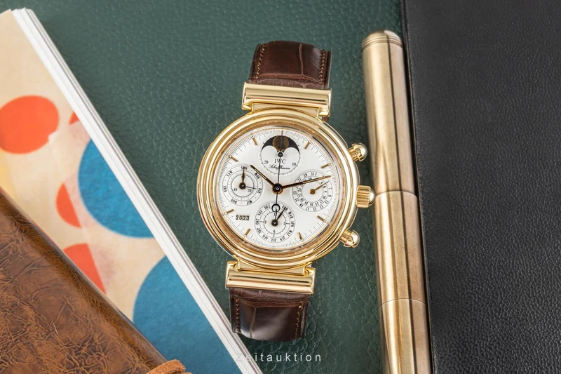 IWC Da Vinci chronograph 18 ct gold automatic men's watch 3750 VP: 41500EUR [2300006]