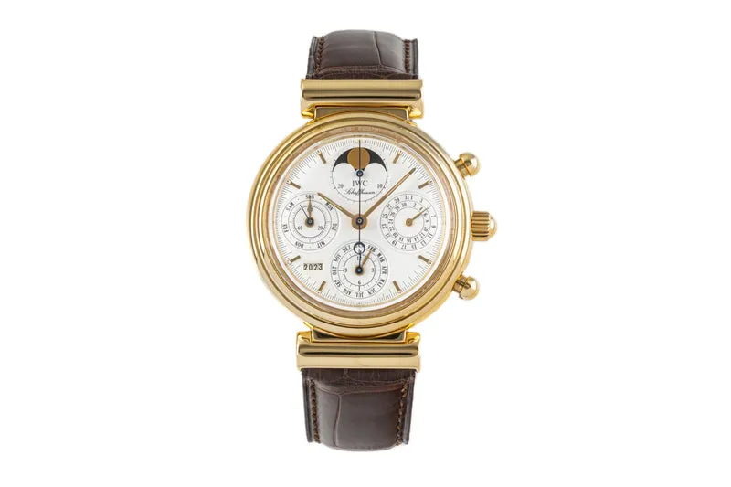 IWC Da Vinci chronograph 18 ct gold automatic men's watch 3750 VP: 41500EUR [2300006]