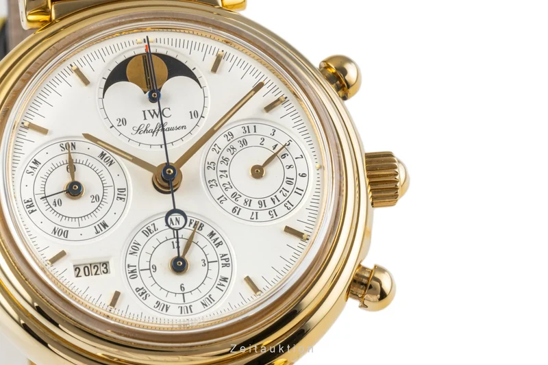IWC Da Vinci chronograph 18 ct gold automatic men's watch 3750 VP: 41500EUR [2300006]