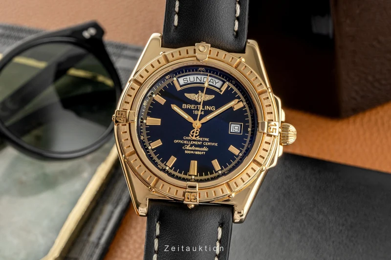 Breitling Headwind 18 ct gold automatic men's watch K45355 LP: 25000EUR [2305015]