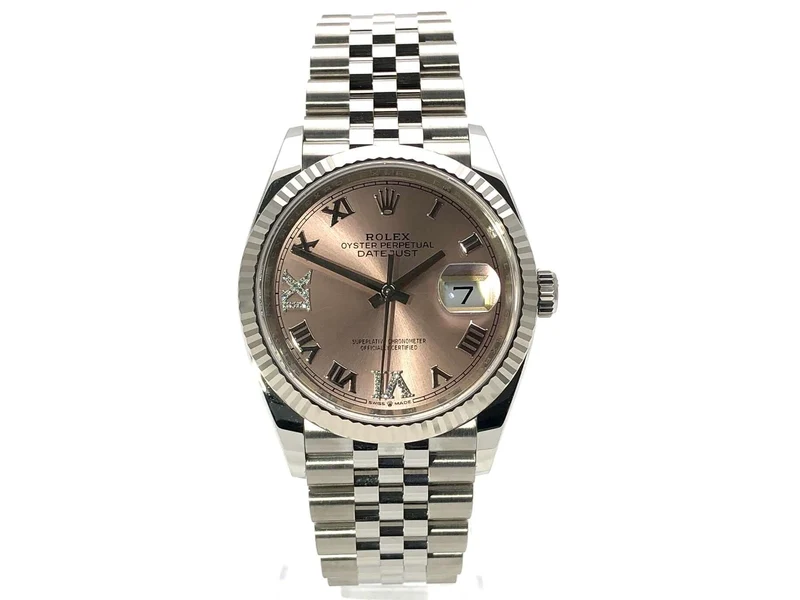 Rolex Datejust 36 Oystersteel Weißgold 126234 Pink R Diamant Jubile-Band