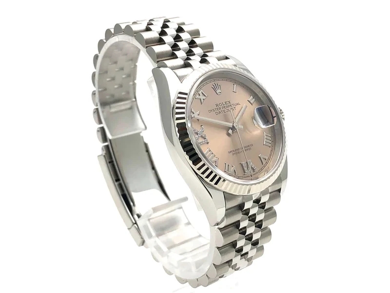 Rolex Datejust 36 Oystersteel Weißgold 126234 Pink R Diamant Jubile-Band