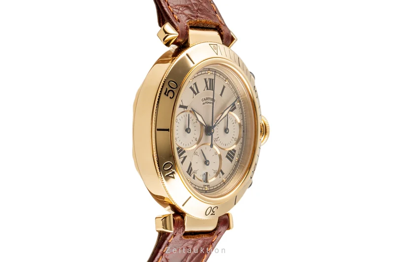 Cartier Pasha chronograph 18 ct gold automatic men's watch 2111, W3007751 LP: 27900EUR [2304268]