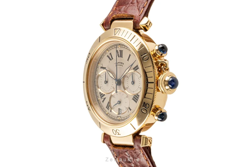 Cartier Pasha chronograph 18 ct gold automatic men's watch 2111, W3007751 LP: 27900EUR [2304268]