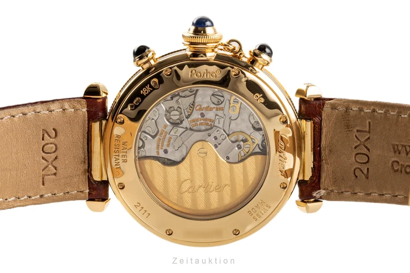 Cartier Pasha chronograph 18 ct gold automatic men's watch 2111, W3007751 LP: 27900EUR [2304268]