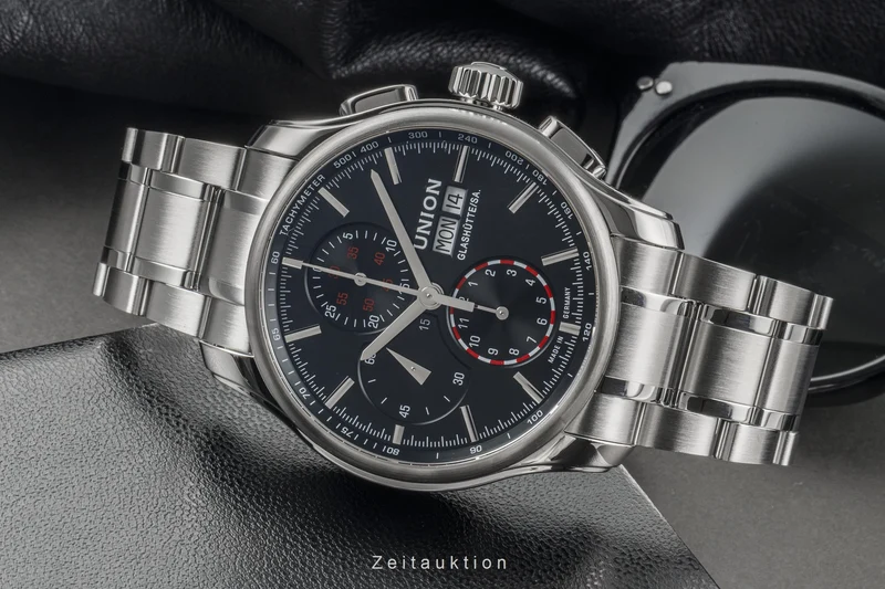 Union Glashütte Viro chronograph steel automatic men's watch D001.414A LP: 2550EUR [2304246]
