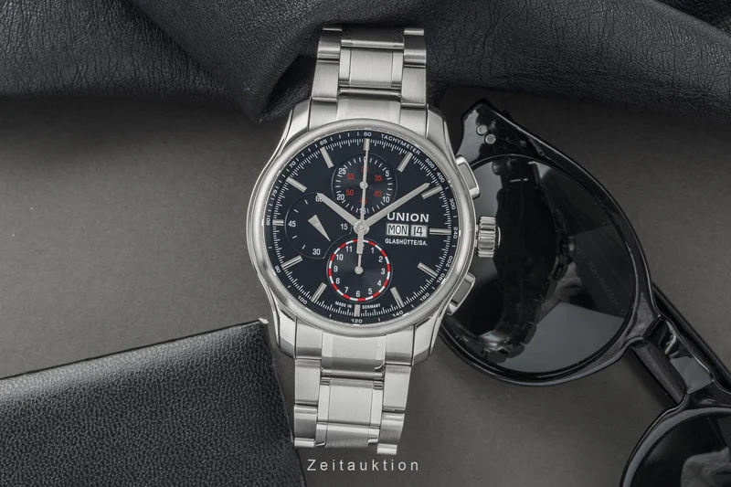 Union Glashütte Viro chronograph steel automatic men's watch D001.414A LP: 2550EUR [2304246]
