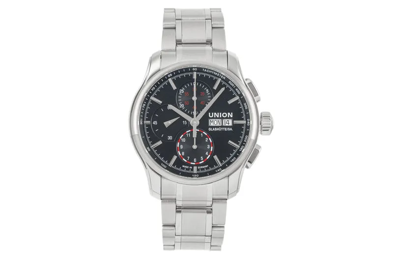 Union Glashütte Viro chronograph steel automatic men's watch D001.414A LP: 2550EUR [2304246]
