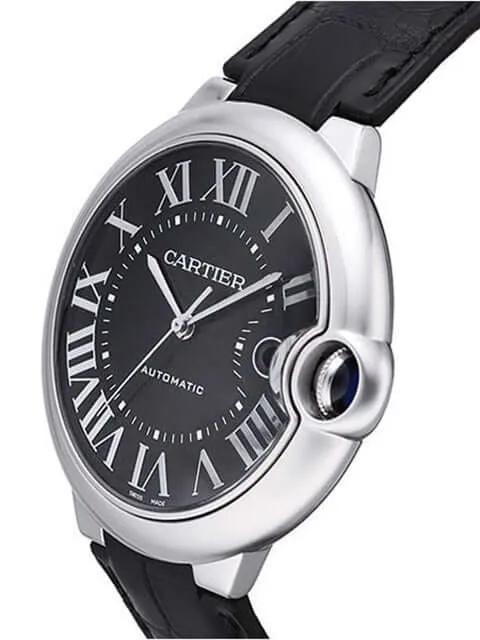 Cartier Ballon Bleu de Cartier Edelstahl Leder Schwarz WSBB0003