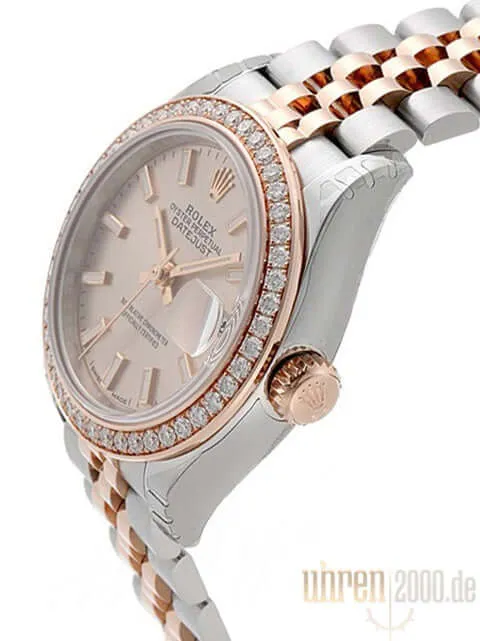 Rolex Datejust 28 279381RBR Stahl Everose‑Gold Sundust Jubile-Band