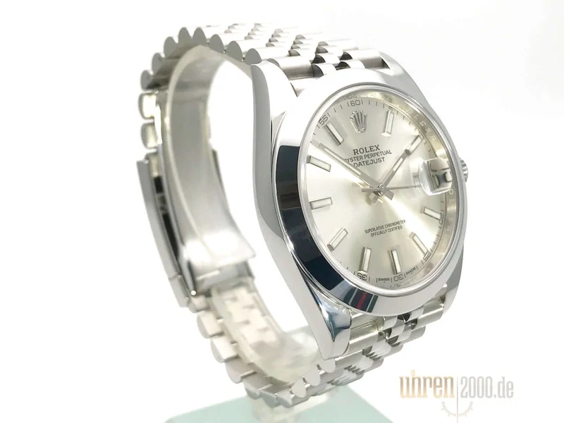 Rolex Datejust 41 Edelstahl 126300 Silber aus 2018 Jubile-Band
