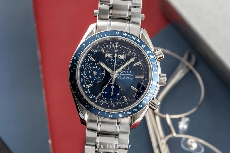 Omega Speedmaster chronograph steel automatic men's watch 178.0058, 3222.80.00 LP: 6100EUR [2304176]