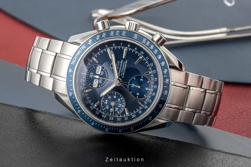 Omega Speedmaster chronograph steel automatic men's watch 178.0058, 3222.80.00 LP: 6100EUR [2304176]