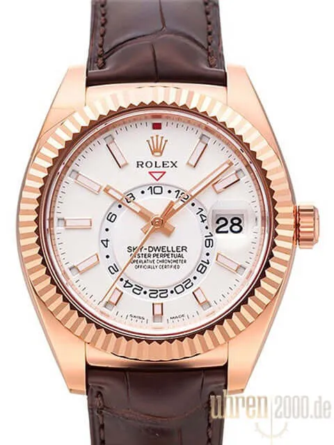 Rolex Sky-Dweller 326135 Everose-Gold Weiß