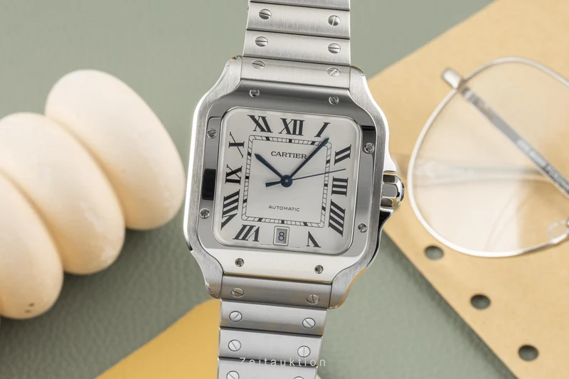Cartier Santos steel automatic men's watch WSSA0009 LP: 7900EUR [2304137]