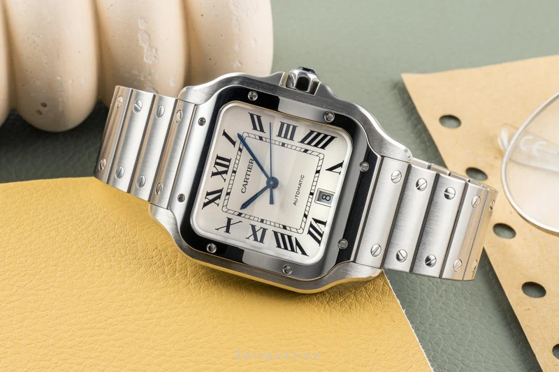 Cartier Santos steel automatic men's watch WSSA0009 LP: 7900EUR [2304137]